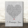 Michael Bolton I Promise You Grey Heart Decorative Wall Art Gift Song Lyric Print