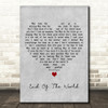 Brenda Lee End Of The World Grey Heart Decorative Wall Art Gift Song Lyric Print