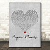 Alexander Jean Paper Planes Grey Heart Decorative Wall Art Gift Song Lyric Print