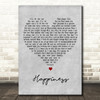 Rex Orange County Happiness Grey Heart Decorative Wall Art Gift Song Lyric Print