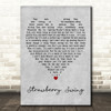 Coldplay Strawberry Swing Grey Heart Decorative Wall Art Gift Song Lyric Print