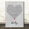Donnie & Joe Emerson Baby Grey Heart Decorative Wall Art Gift Song Lyric Print