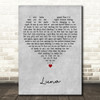 Bombay Bicycle Club Luna Grey Heart Decorative Wall Art Gift Song Lyric Print