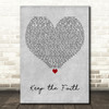 Bon Jovi Keep the Faith Grey Heart Decorative Wall Art Gift Song Lyric Print