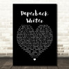 The Beatles Paperback Writer Black Heart Song Lyric Quote Print