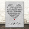 Ed Sheeran English Rose Grey Heart Decorative Wall Art Gift Song Lyric Print