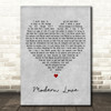 David Bowie Modern Love Grey Heart Decorative Wall Art Gift Song Lyric Print
