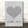 Bastille Another Place Grey Heart Decorative Wall Art Gift Song Lyric Print