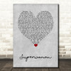 Alicia Keys Superwoman Grey Heart Decorative Wall Art Gift Song Lyric Print