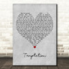 Wet Wet Wet Temptation Grey Heart Decorative Wall Art Gift Song Lyric Print
