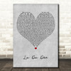 Cody Simpson La Da Dee Grey Heart Decorative Wall Art Gift Song Lyric Print