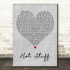 Donna Summer Hot Stuff Grey Heart Decorative Wall Art Gift Song Lyric Print