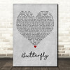 Mariah Carey Butterfly Grey Heart Decorative Wall Art Gift Song Lyric Print