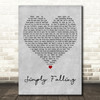 Iyeoka Simply Falling Grey Heart Decorative Wall Art Gift Song Lyric Print