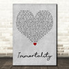 Bee Gees Immortality Grey Heart Decorative Wall Art Gift Song Lyric Print