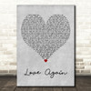 Dua Lipa Love Again Grey Heart Decorative Wall Art Gift Song Lyric Print