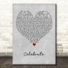 Levellers Celebrate Grey Heart Decorative Wall Art Gift Song Lyric Print