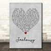 Billy Fury Jealousy Grey Heart Decorative Wall Art Gift Song Lyric Print