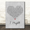 Tom Grennan I Might Grey Heart Decorative Wall Art Gift Song Lyric Print