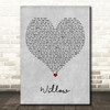 Taylor Swift Willow Grey Heart Decorative Wall Art Gift Song Lyric Print