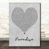 LL Cool J Paradise Grey Heart Decorative Wall Art Gift Song Lyric Print