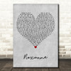 The Police Roxanne Grey Heart Decorative Wall Art Gift Song Lyric Print