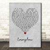 Vance Joy Emmylou Grey Heart Decorative Wall Art Gift Song Lyric Print