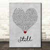 Niall Horan Still Grey Heart Decorative Wall Art Gift Song Lyric Print