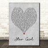 McFly Star Girl Grey Heart Decorative Wall Art Gift Song Lyric Print