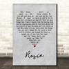 Passenger Rosie Grey Heart Decorative Wall Art Gift Song Lyric Print