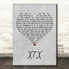 Slipknot XIX Grey Heart Decorative Wall Art Gift Song Lyric Print