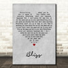 Muse Bliss Grey Heart Decorative Wall Art Gift Song Lyric Print