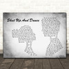 WALK THE MOON Shut Up And Dance Man Lady Couple Grey Decorative Wall Art Gift Song Lyric Print