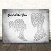 Jason Aldean Girl Like You Man Lady Couple Grey Decorative Wall Art Gift Song Lyric Print