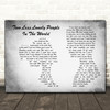 Air Supply Two Less Lonely People In The World Man Lady Couple Grey Gift Song Lyric Print