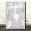 Adele One and Only Lesbian Women Gay Brides Couple Wedding Grey Gift Song Lyric Print