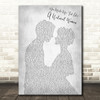 Aretha Franklin (You Make Me Feel Like) A Natural Woman Man Lady Bride Groom Wedding Grey Song Lyric Print