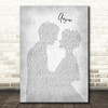 Justin Bieber Anyone Man Lady Bride Groom Wedding Grey Decorative Gift Song Lyric Print