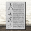 Glenn Jones Weve Only Just Begun (The Romance Is Not Over) Grey Rustic Script Song Lyric Print