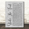 Tyler Childers & The Highwall Shake The Frost Grey Rustic Script Wall Art Gift Song Lyric Print