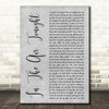 Phil Collins In The Air Tonight Grey Rustic Script Decorative Wall Art Gift Song Lyric Print