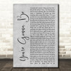 Reba McEntire You're Gonna Be Grey Rustic Script Decorative Wall Art Gift Song Lyric Print