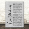 Ellie Holcomb Constellations Grey Rustic Script Decorative Wall Art Gift Song Lyric Print