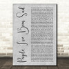 Christine and the Queens People, Ive Been Sad Grey Rustic Script Gift Song Lyric Print