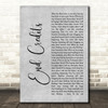 Chase & Status End Credits Grey Rustic Script Decorative Wall Art Gift Song Lyric Print