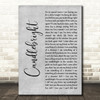 Stevie Nicks Candlebright Grey Rustic Script Decorative Wall Art Gift Song Lyric Print