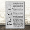The Cure Pictures Of You Grey Rustic Script Decorative Wall Art Gift Song Lyric Print