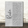 Alice In Chains Rooster Grey Rustic Script Decorative Wall Art Gift Song Lyric Print