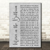 The Beat Mirror in the Bathroom Grey Rustic Script Decorative Gift Song Lyric Print