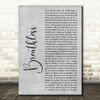 Shayne Ward Breathless Grey Rustic Script Decorative Wall Art Gift Song Lyric Print